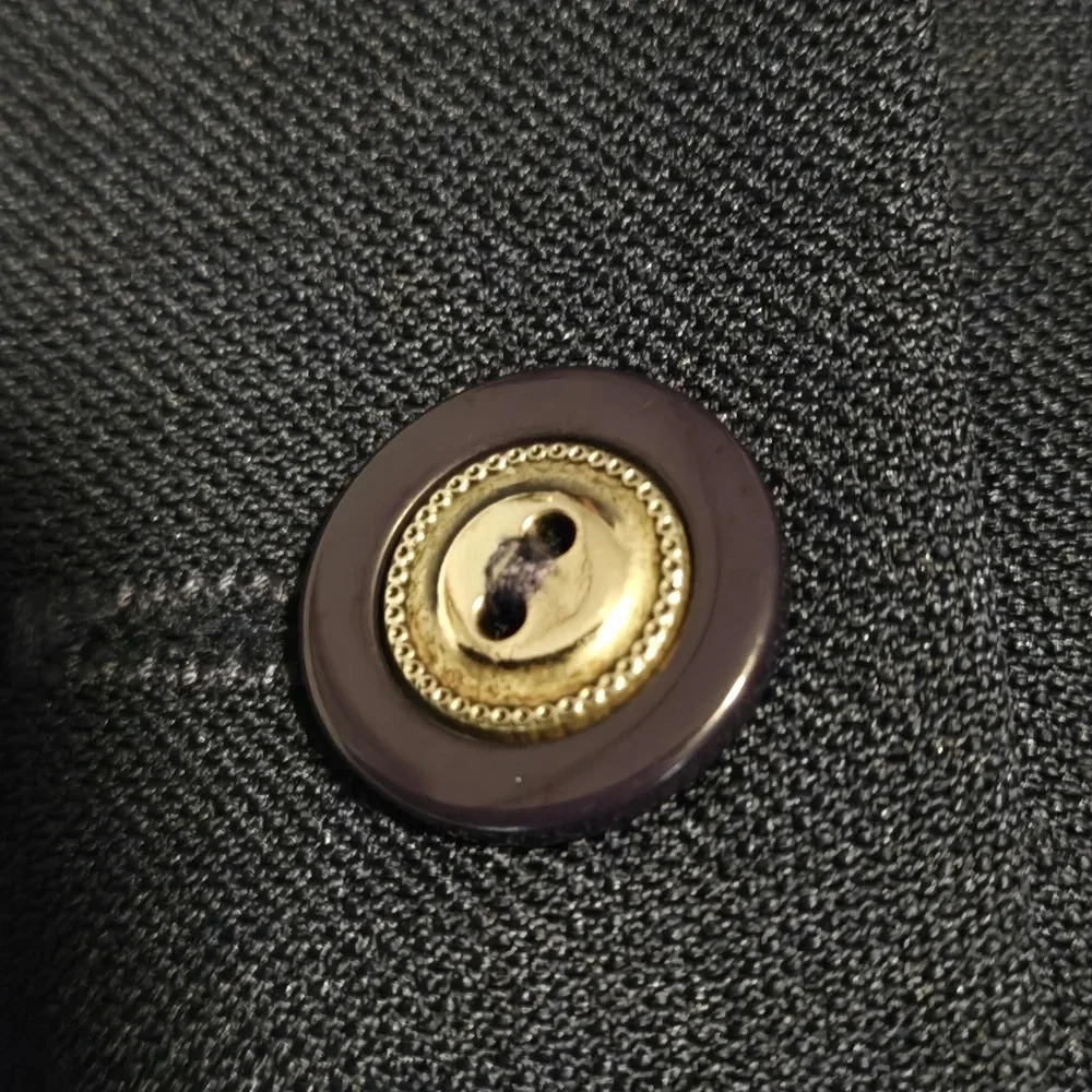 Periwinkle Vintage Navy Military Blazer Sz 10 Made in USA Gold Chain Detail USA - Picture 4 of 15